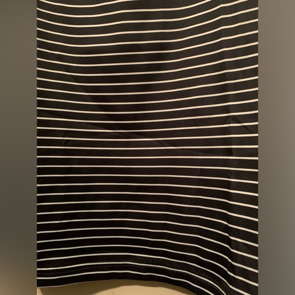 ✨⚡️💥Adidas Trefoil Originals Satin Black White Striped Tee Dress - Picture 13 of 15